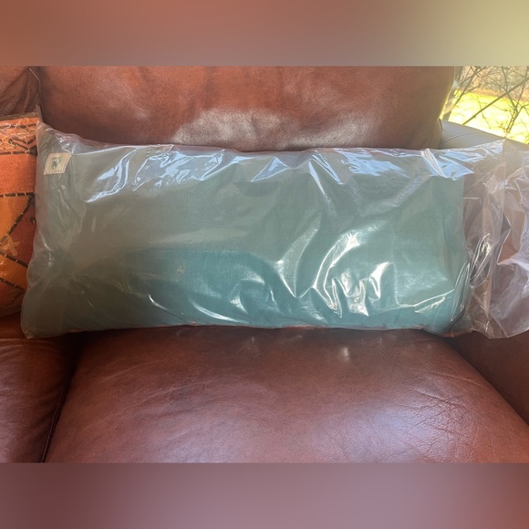 A pair of Bohemian pillows made by Karma Living in peach with embroidery - Picture 3 of 4